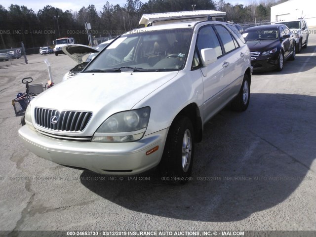 JT6GF10UXX0028511 - 1999 LEXUS RX 300 WHITE photo 2