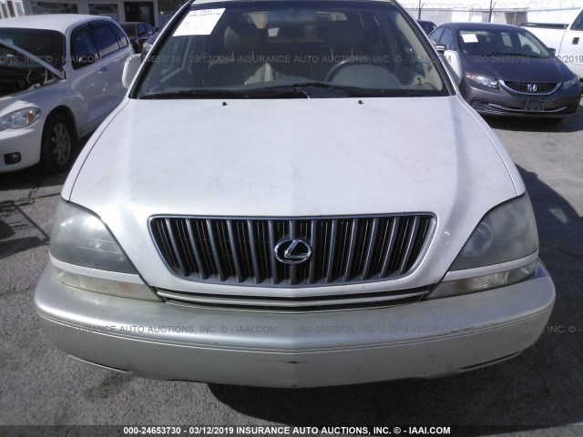 JT6GF10UXX0028511 - 1999 LEXUS RX 300 WHITE photo 6