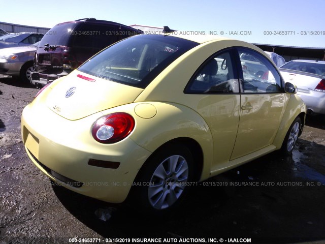 3VWPW31C59M500654 - 2009 VOLKSWAGEN NEW BEETLE S YELLOW photo 4