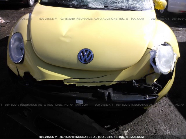 3VWPW31C59M500654 - 2009 VOLKSWAGEN NEW BEETLE S YELLOW photo 6