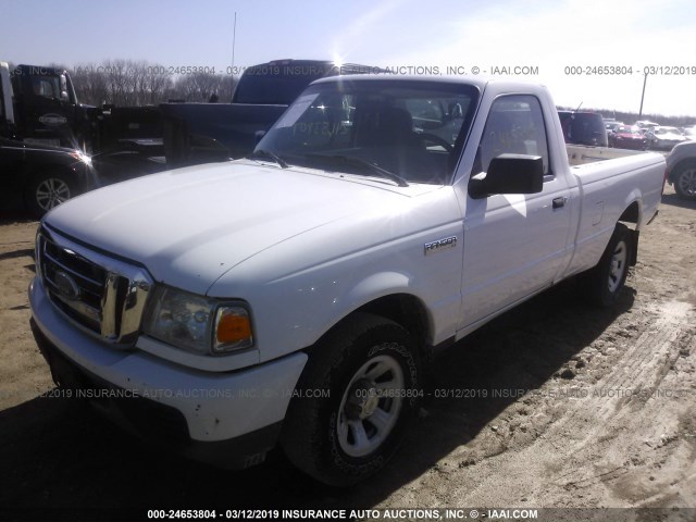 1FTYR10E59PA18217 - 2009 FORD RANGER WHITE photo 2