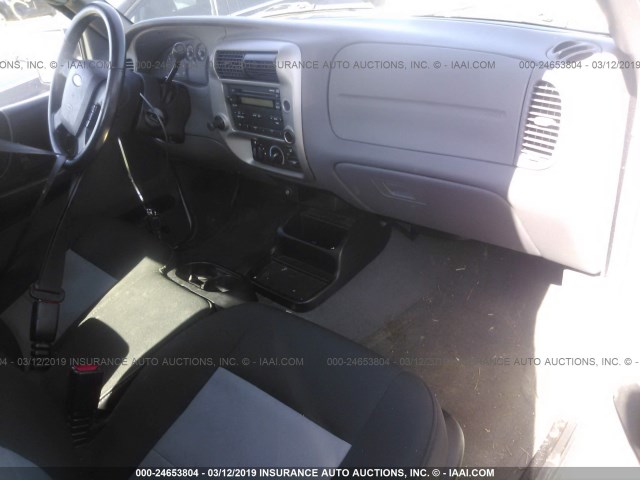 1FTYR10E59PA18217 - 2009 FORD RANGER WHITE photo 5