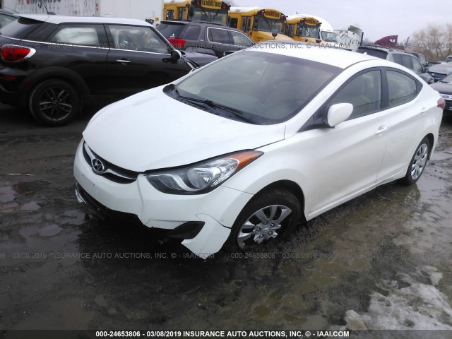 5NPDH4AE0BH035994 - 2011 HYUNDAI ELANTRA GLS/LIMITED WHITE photo 2