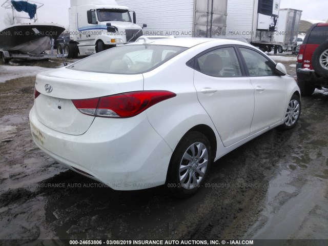 5NPDH4AE0BH035994 - 2011 HYUNDAI ELANTRA GLS/LIMITED WHITE photo 4