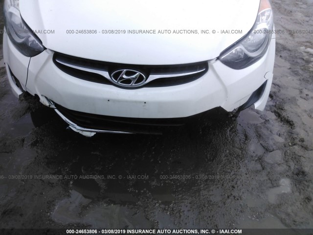 5NPDH4AE0BH035994 - 2011 HYUNDAI ELANTRA GLS/LIMITED WHITE photo 6