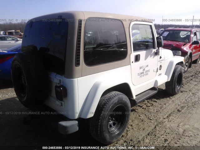 1J4FA59SXYP753072 - 2000 JEEP WRANGLER / TJ SAHARA WHITE photo 4