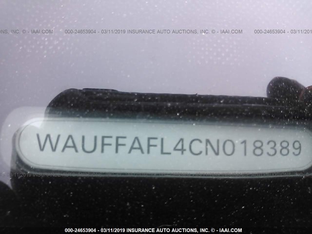 WAUFFAFL4CN018389 - 2012 AUDI A4 PREMIUM PLUS GRAY photo 9