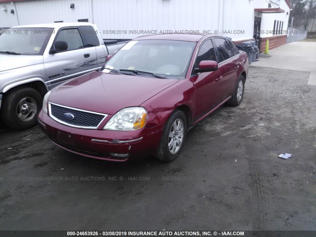1FAHP24137G127748 - 2007 FORD FIVE HUNDRED SEL RED photo 2