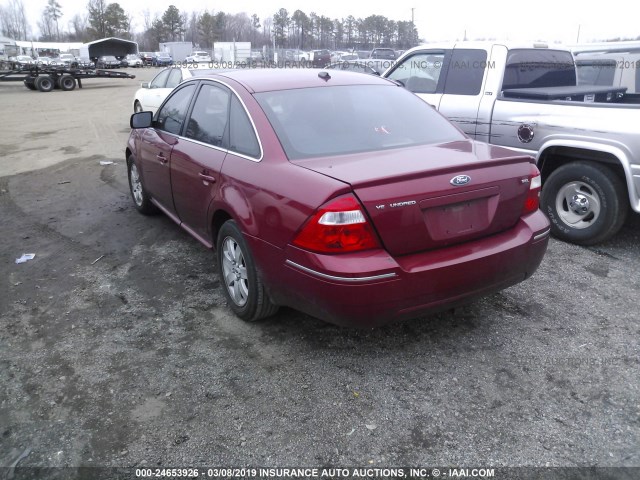 1FAHP24137G127748 - 2007 FORD FIVE HUNDRED SEL RED photo 3