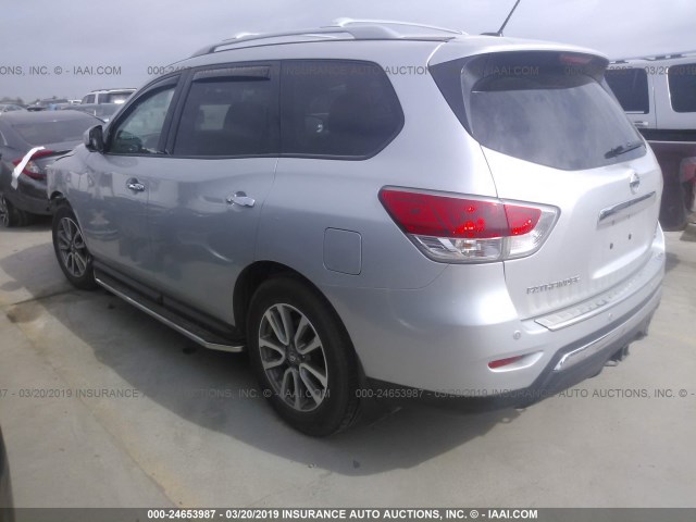5N1AR2MN3EC680750 - 2014 NISSAN PATHFINDER S/SV/SL/PLATINUM SILVER photo 3