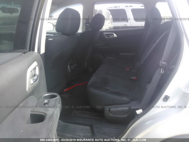 5N1AR2MN3EC680750 - 2014 NISSAN PATHFINDER S/SV/SL/PLATINUM SILVER photo 8