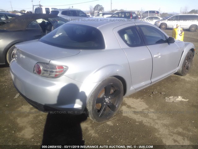 JM1FE173640133952 - 2004 MAZDA RX8 SILVER photo 4