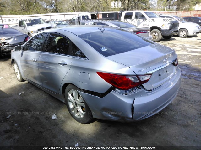 5NPEC4AC5BH013412 - 2011 HYUNDAI SONATA SE/LIMITED SILVER photo 3