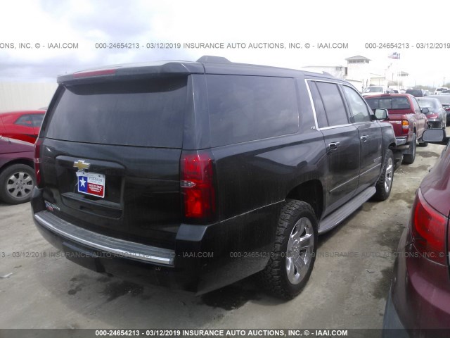 1GNSKKKC5FR262906 - 2015 CHEVROLET SUBURBAN K1500 LTZ BLACK photo 4