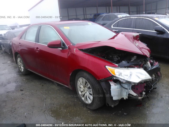 4T4BF1FK2CR195796 - 2012 TOYOTA CAMRY SE/LE/XLE RED photo 1
