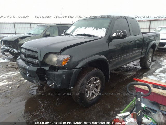 5TBBT44115S467760 - 2005 TOYOTA TUNDRA ACCESS CAB SR5 GREEN photo 2