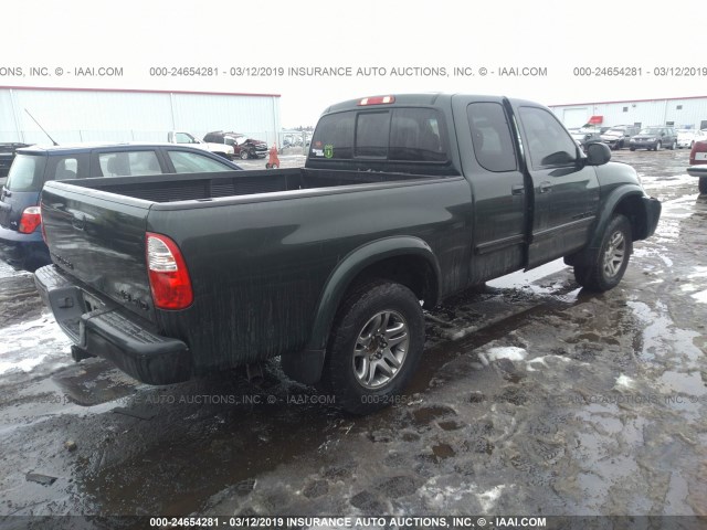 5TBBT44115S467760 - 2005 TOYOTA TUNDRA ACCESS CAB SR5 GREEN photo 4