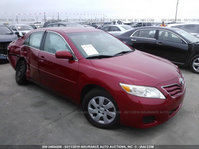 4T1BF3EK1AU095631 - 2010 TOYOTA CAMRY SE/LE/XLE RED photo 1