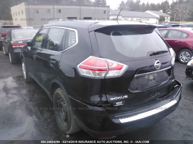 JN8AT2MV1GW147940 - 2016 NISSAN ROGUE S/SL/SV BLACK photo 3