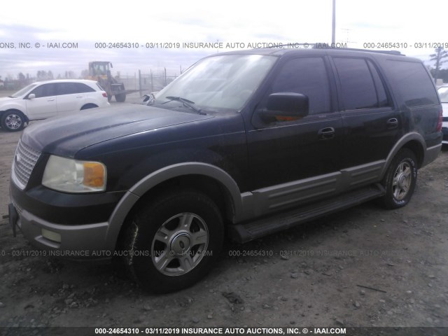 1FMPU17L03LB42503 - 2003 FORD EXPEDITION EDDIE BAUER BLACK photo 2