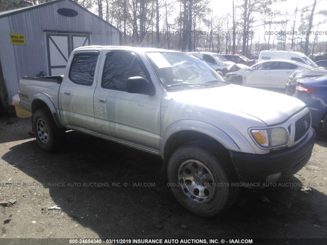 5TEHN72N62Z130986 - 2002 TOYOTA TACOMA DOUBLE CAB 银色 照片 1