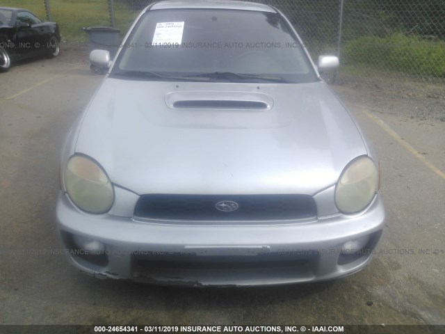 JF1GD29652G510768 - 2002 SUBARU IMPREZA WRX SILVER photo 6