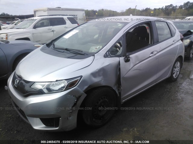 JHMGK5H54GS002160 - 2016 HONDA FIT LX SILVER photo 2