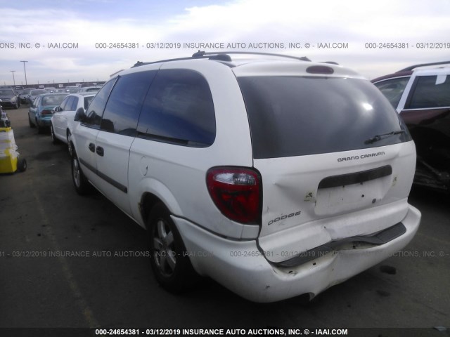 1D4GP24R35B329675 - 2005 DODGE GRAND CARAVAN SE WHITE photo 3