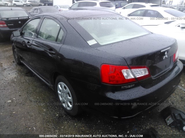 4A32B3FFXAE018538 - 2010 MITSUBISHI GALANT ES/SE BLACK photo 3