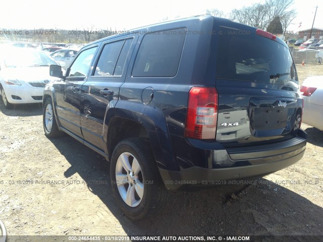 1C4NJRFB3DD140428 - 2013 JEEP PATRIOT LATITUDE BLUE photo 3