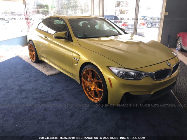 WBS3R9C5XGK336731 - 2016 BMW M4 YELLOW photo 1