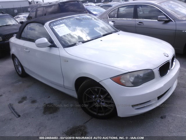 WBAUL7C56BVM80377 - 2011 BMW 128 I WHITE photo 1