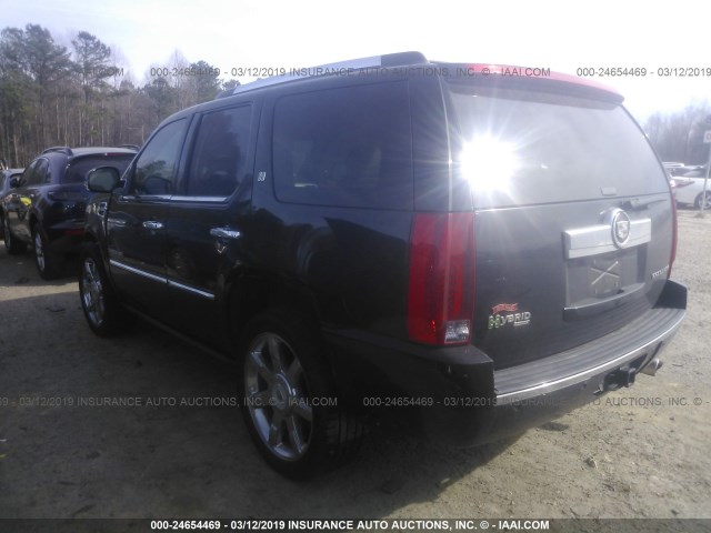 1GYFC43539R158545 - 2009 CADILLAC ESCALADE HYBRID BLACK photo 3