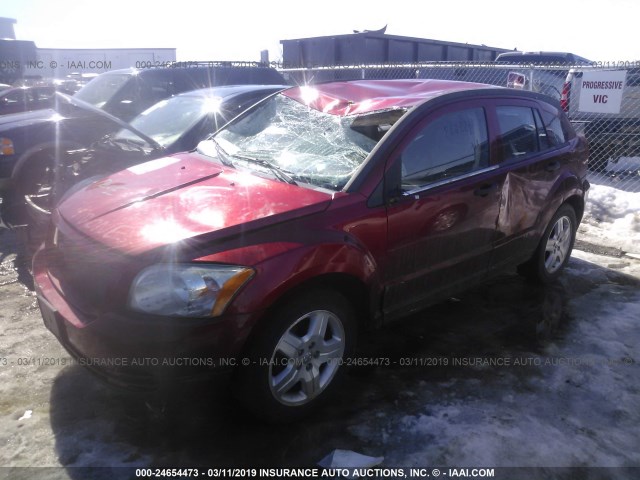 1B3HB48B47D509362 - 2007 DODGE CALIBER SXT RED photo 2