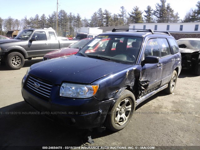 JF1SG63686H741701 - 2006 SUBARU FORESTER 2.5X Dark Blue photo 2