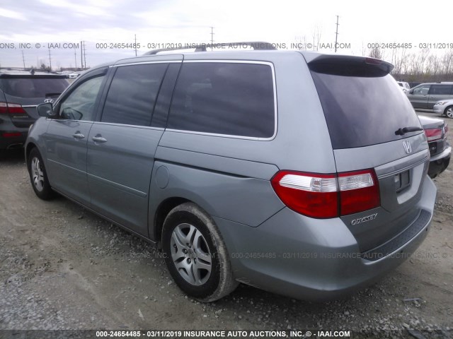 5FNRL387X7B002593 - 2007 HONDA ODYSSEY EXL GREEN photo 3