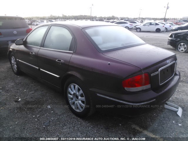 KMHWF35H95A129649 - 2005 HYUNDAI SONATA GLS/LX MAROON photo 3