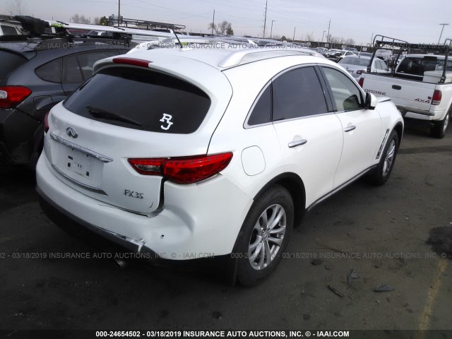 JN8AS1MW6CM152305 - 2012 INFINITI FX35 WHITE photo 4