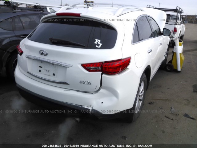 JN8AS1MW6CM152305 - 2012 INFINITI FX35 WHITE photo 6