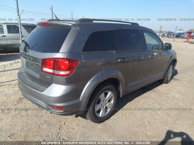 3C4PDDBG3CT307318 - 2012 DODGE JOURNEY SXT GRAY photo 4