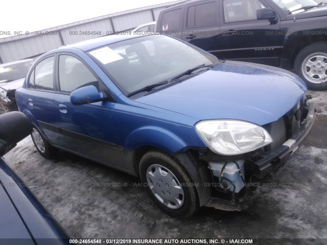 KNADE123776266832 - 2007 KIA RIO LX/SX BLUE photo 1