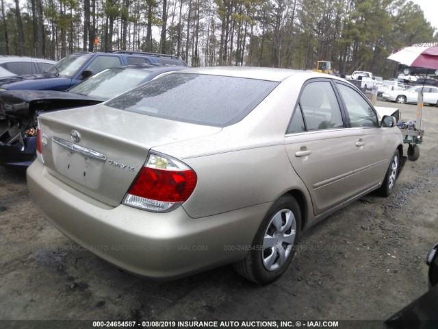 4T1BE32K55U527554 - 2005 TOYOTA CAMRY LE/XLE/SE GOLD photo 4