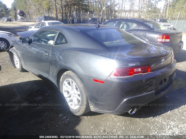 2G1FA1E34E9251593 - 2014 CHEVROLET CAMARO LS GRAY photo 3