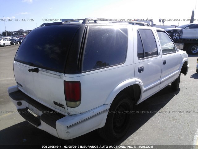 1GKCS13W8W2536208 - 1998 GMC JIMMY WHITE photo 4