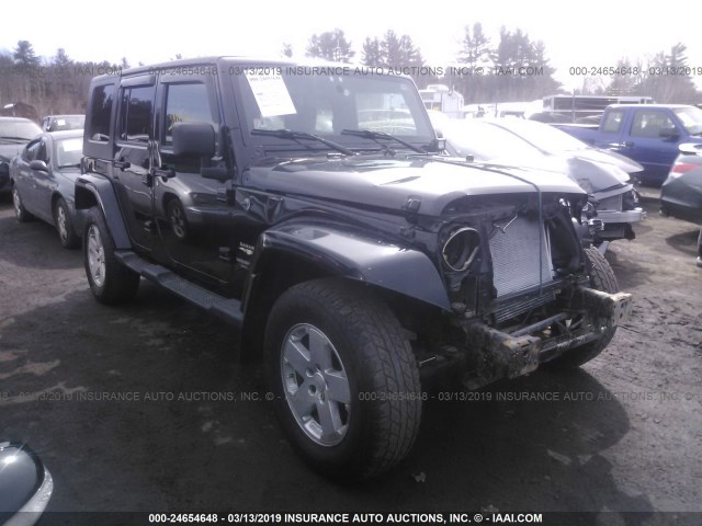 1J4GA59148L532604 - 2008 JEEP WRANGLER UNLIMITE SAHARA BLACK photo 1