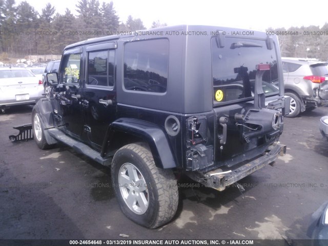 1J4GA59148L532604 - 2008 JEEP WRANGLER UNLIMITE SAHARA BLACK photo 3