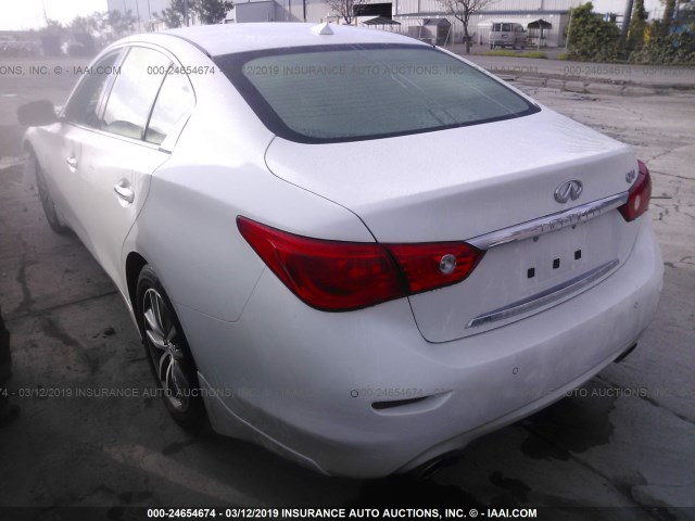 JN1CV7APXGM203700 - 2016 INFINITI Q50 PREMIUM WHITE photo 3