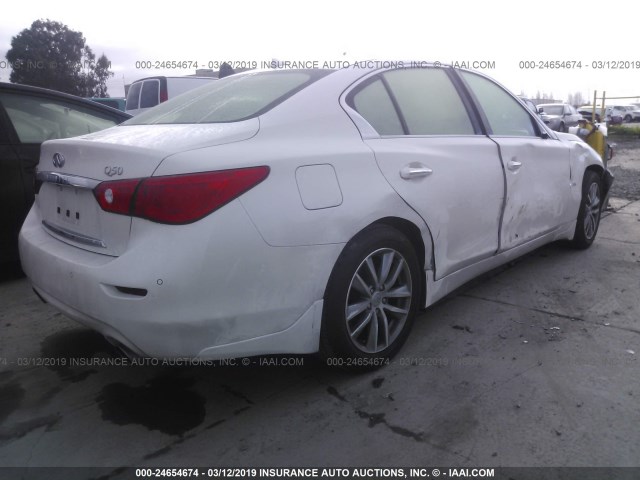 JN1CV7APXGM203700 - 2016 INFINITI Q50 PREMIUM WHITE photo 4