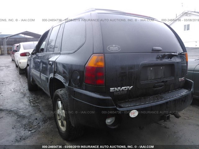 1GKDS13S852260709 - 2005 GMC ENVOY BLACK photo 3