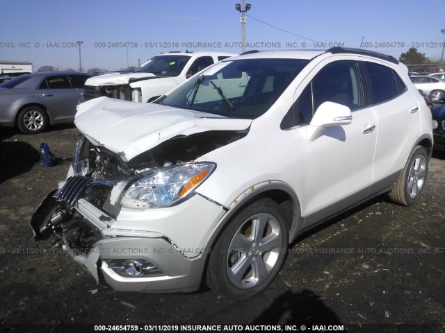 KL4CJBSB5FB110537 - 2015 BUICK ENCORE CONVENIENCE WHITE photo 2